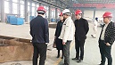 刘爱萍一行赴江苏丹金溧槽河丹阳段航道整治工程加工基地考察调研